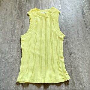 Zara Lemon Ribbed Tank Top
